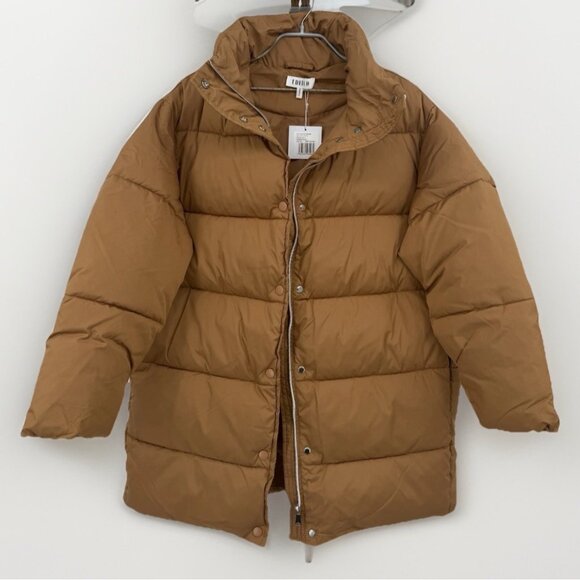 EDITED Monta Puffer Jacket Tobacco Brown size 36 (US 4/6) S Oversized Mid-Length - Picture 8 of 15